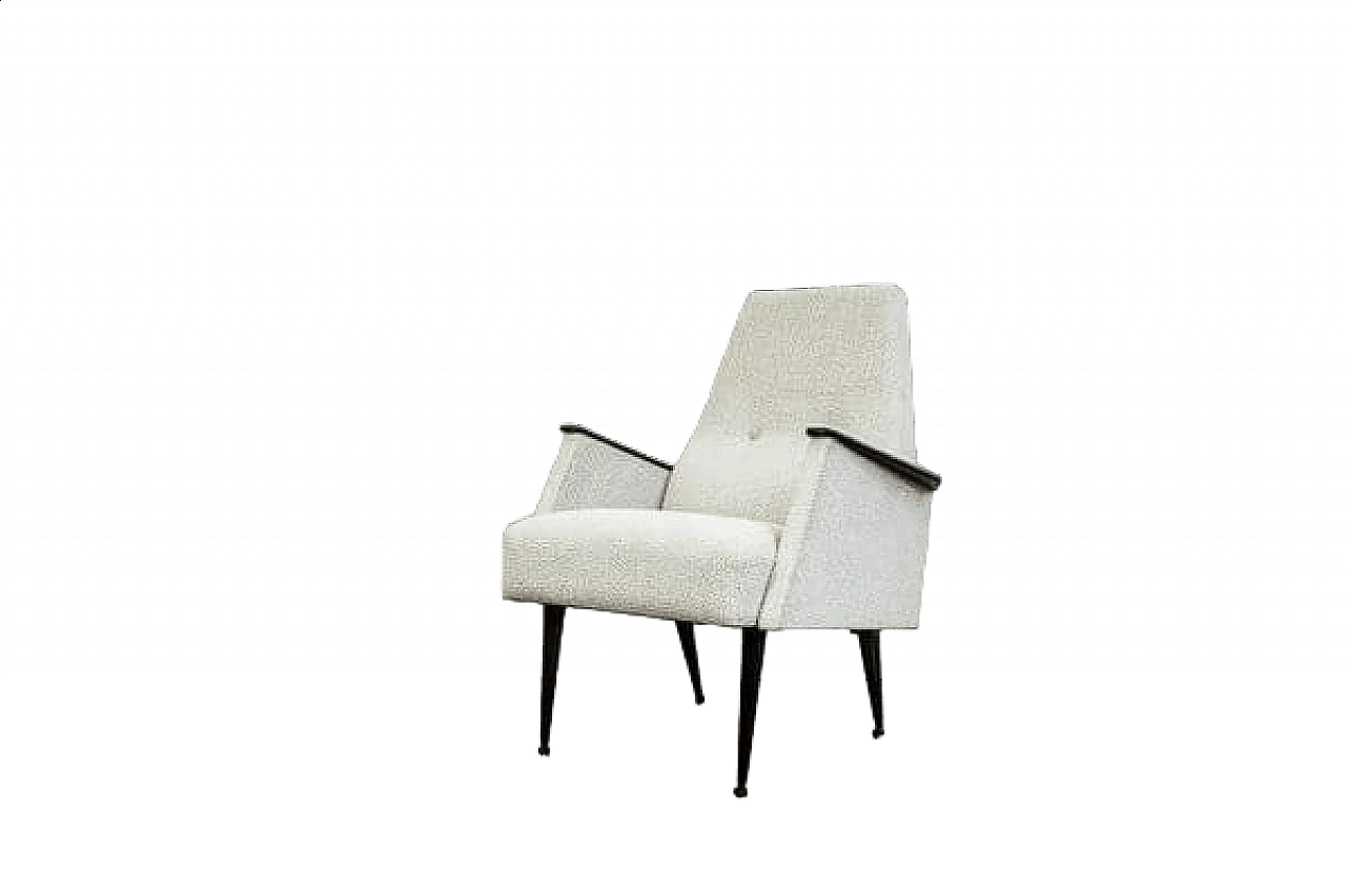 Poltrona ungherese in legno e tessuto, anni '60 23