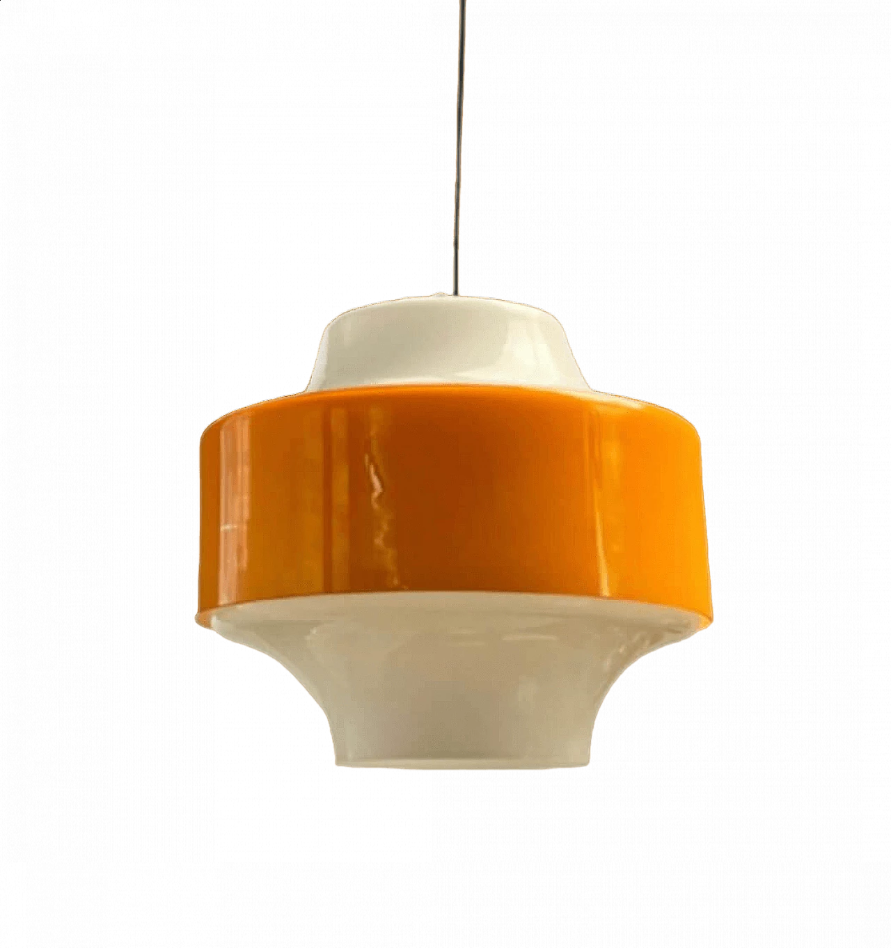Glass hanging lamp by Alessandro Pianon for Vistosi, 1970s 7