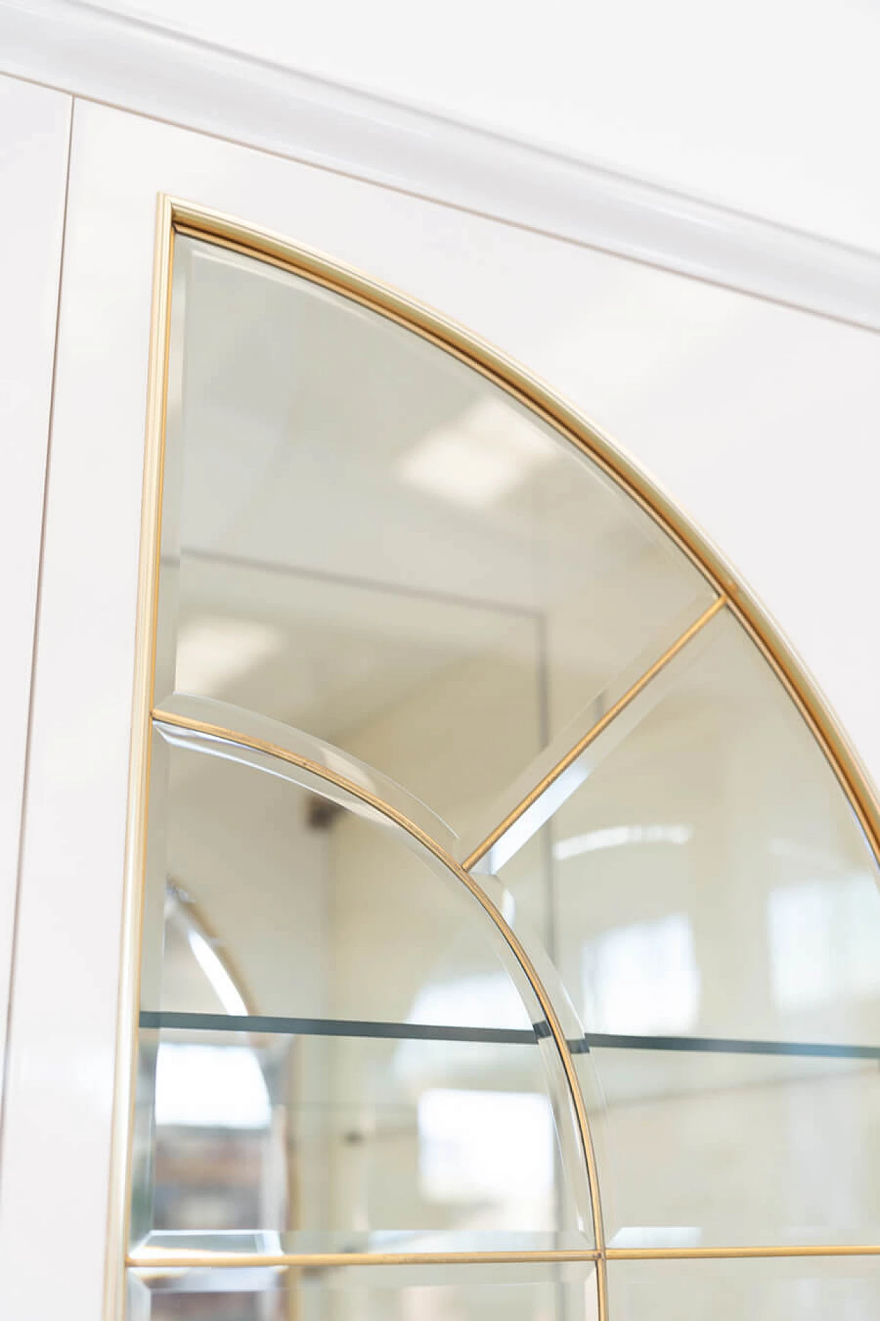 Modular wooden and brass sideboard with display case attributed to Mario Sabot, 1970s 40