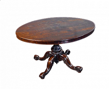 Victorian oval rosewood table, 19th century