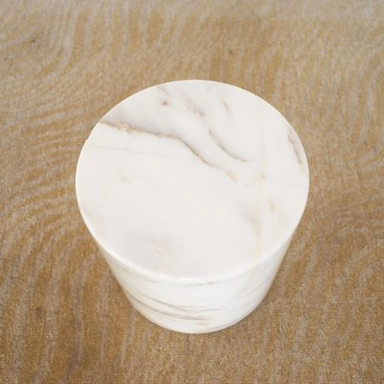 Metafora glass coffee table with geometrically shaped Carrara marble feet by Casigliani for Gianni Vignelli, 1980s 5