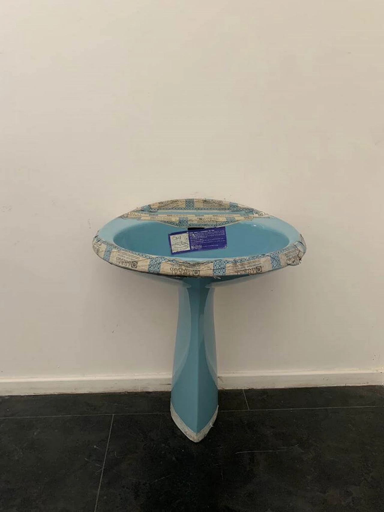 Ellipse washbasin light blue by Ideal Standard, 1970s 1