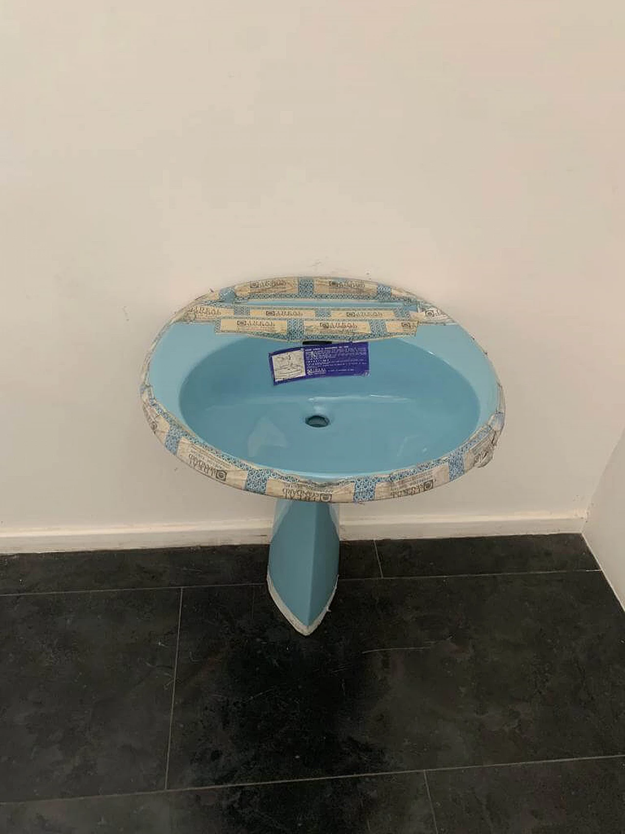 Ellipse washbasin light blue by Ideal Standard, 1970s 2