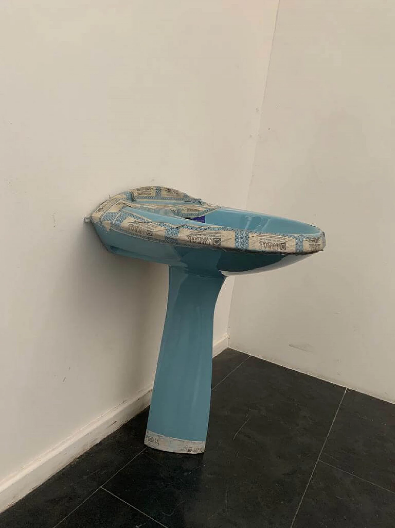 Ellipse washbasin light blue by Ideal Standard, 1970s 3