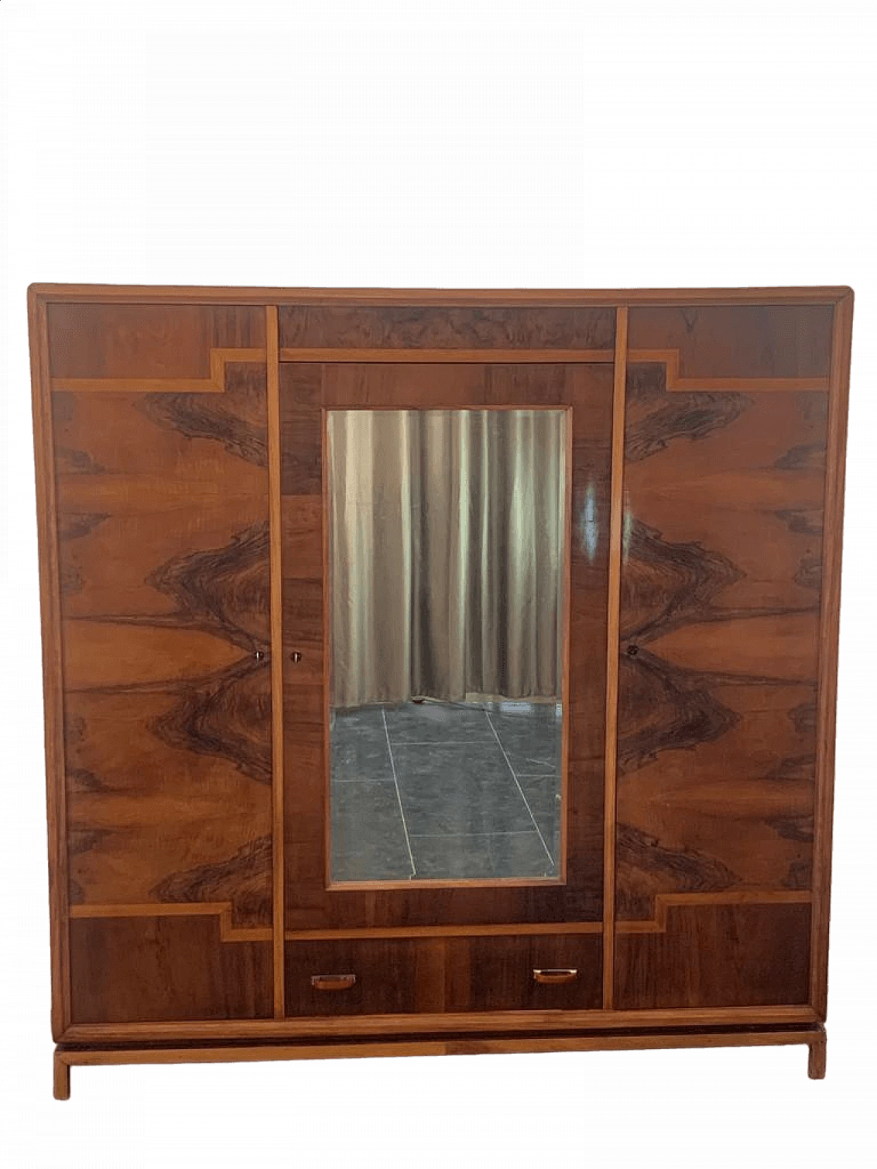 Art Deco wardrobe with mirror by Vezzani, 1930s 13