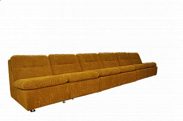 Six-piece corduroy sofa, 1970s