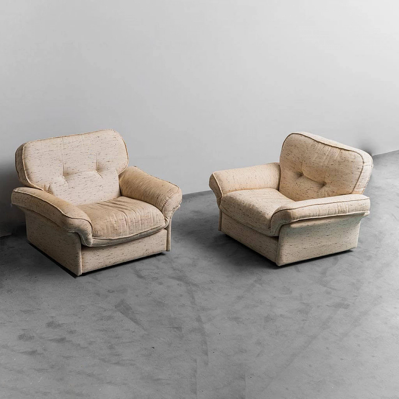 Pair of Soffio armchairs by Doimo Salotti, 1970s 1