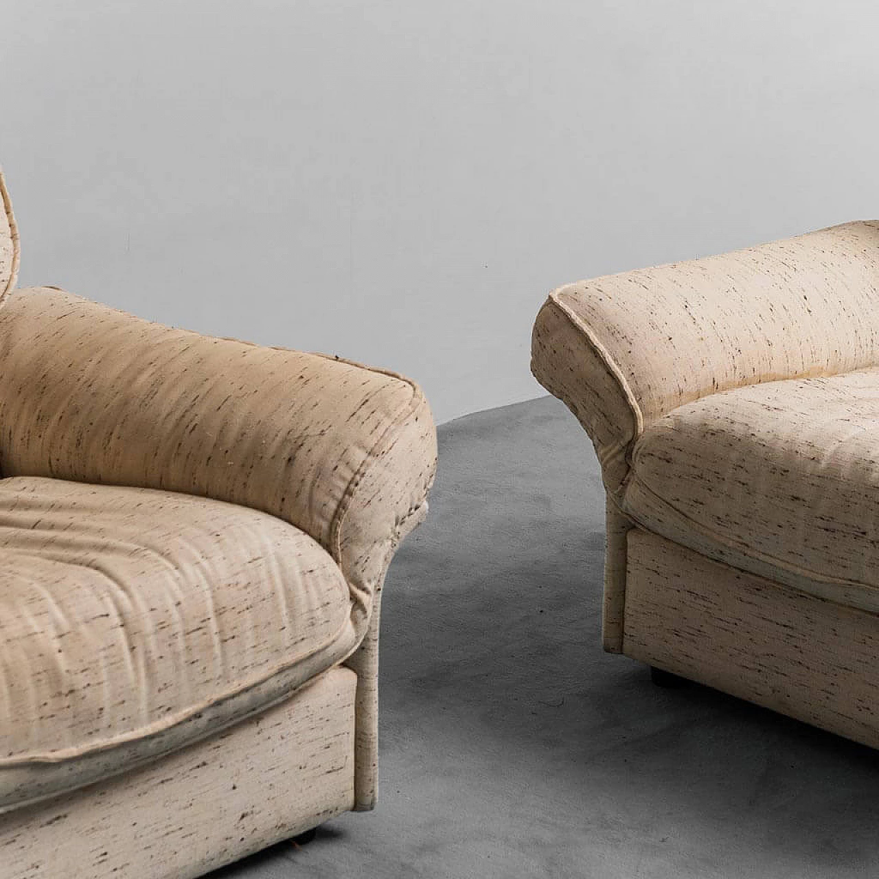 Pair of Soffio armchairs by Doimo Salotti, 1970s 2
