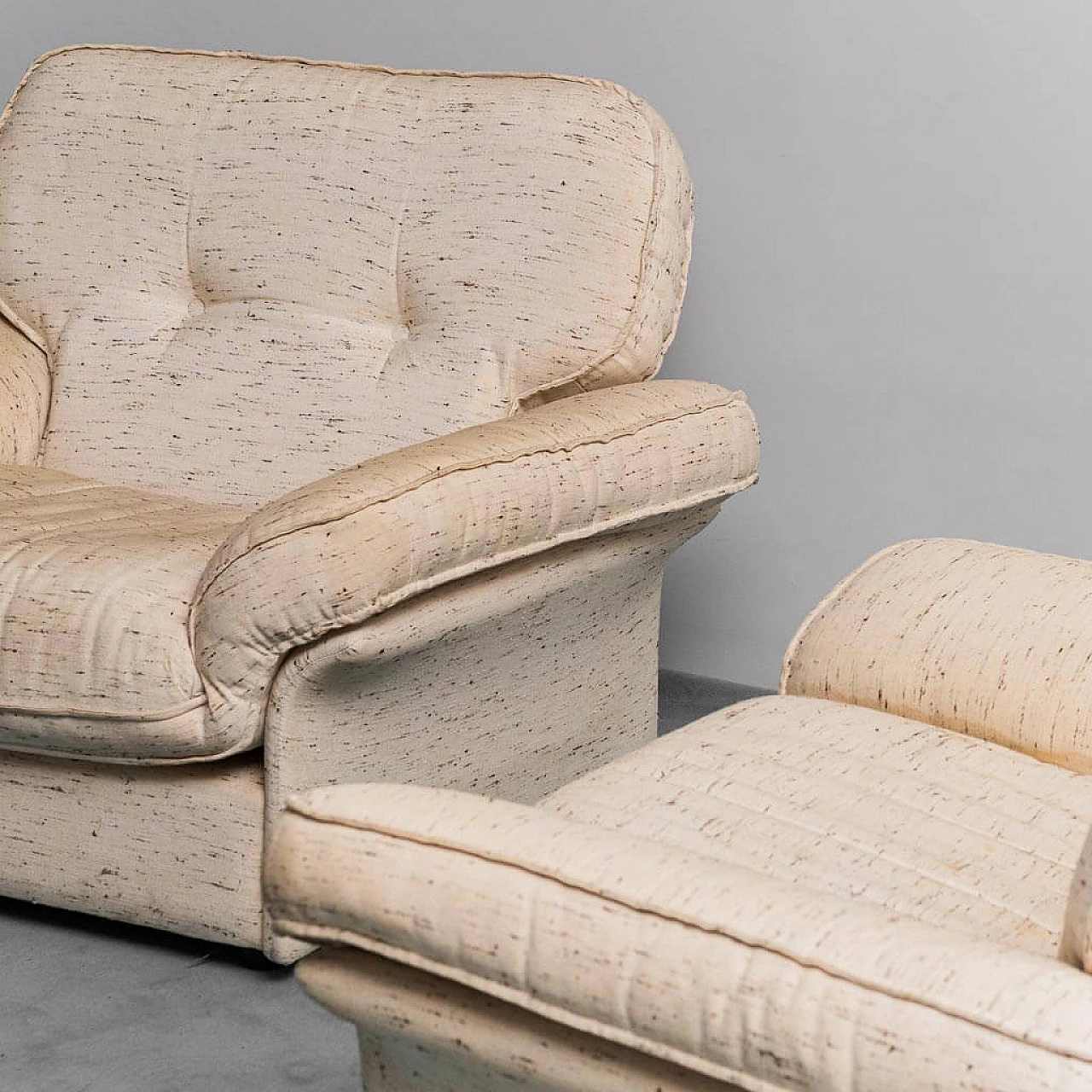 Pair of Soffio armchairs by Doimo Salotti, 1970s 6