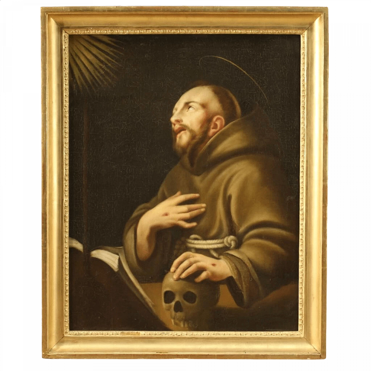 San Francesco d'Assisi, dipinto a olio su tela, '700 17