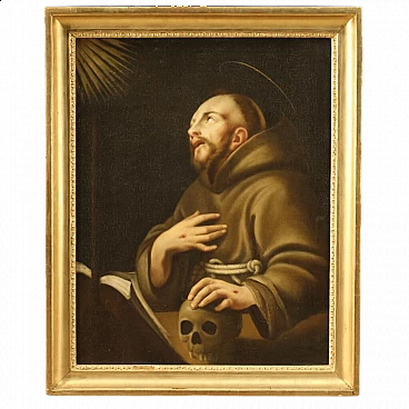 Saint Francis of Assisi, oil painting on canvas, 18th century