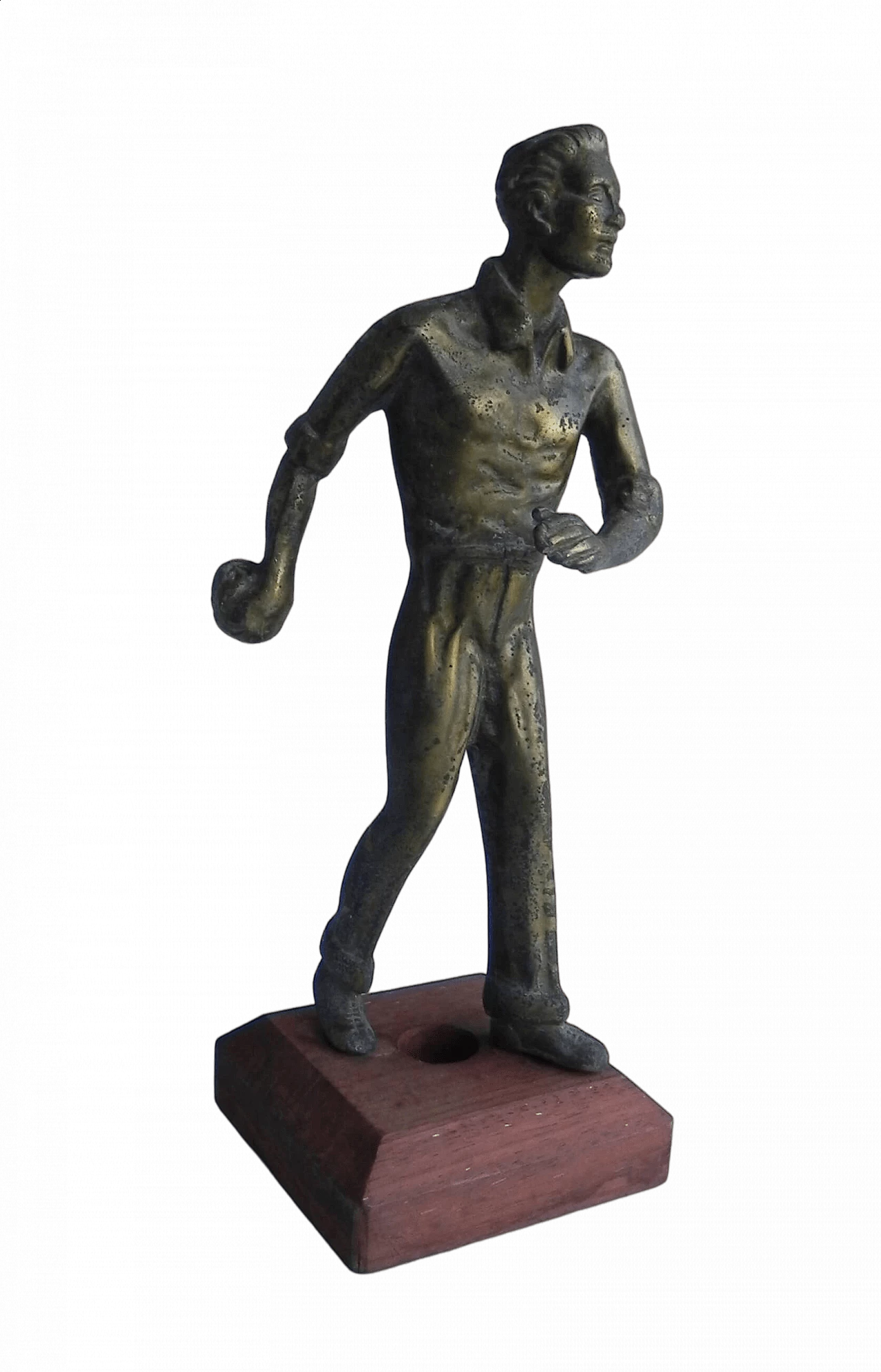 Joueurs de pétanque, solid bronze sculpture, 1940s 12