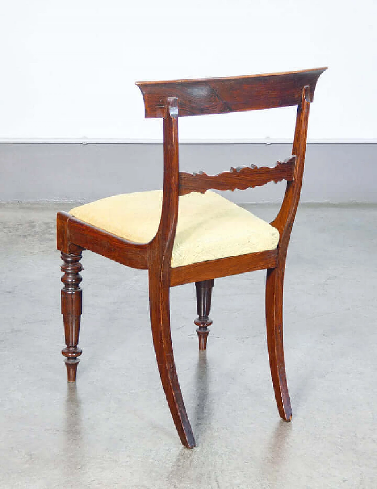 8 Directoire chairs in solid beech and fabric, early 19th century 13