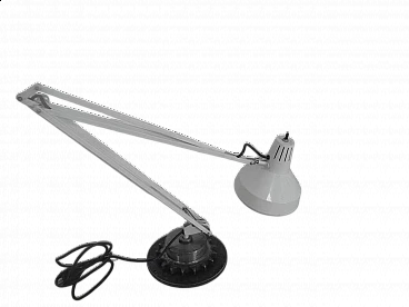 White metal table lamp, 1970s