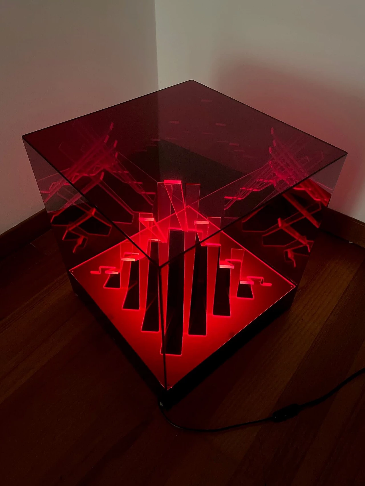 Lampada da terra Cubo di Teo di James Rivière per il Centro Ricerche Arte Industria Lissone, anni '60 5