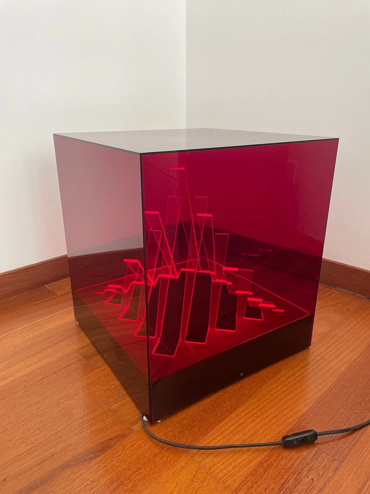 Lampada da terra Cubo di Teo di James Rivière per il Centro Ricerche Arte Industria Lissone, anni '60 6