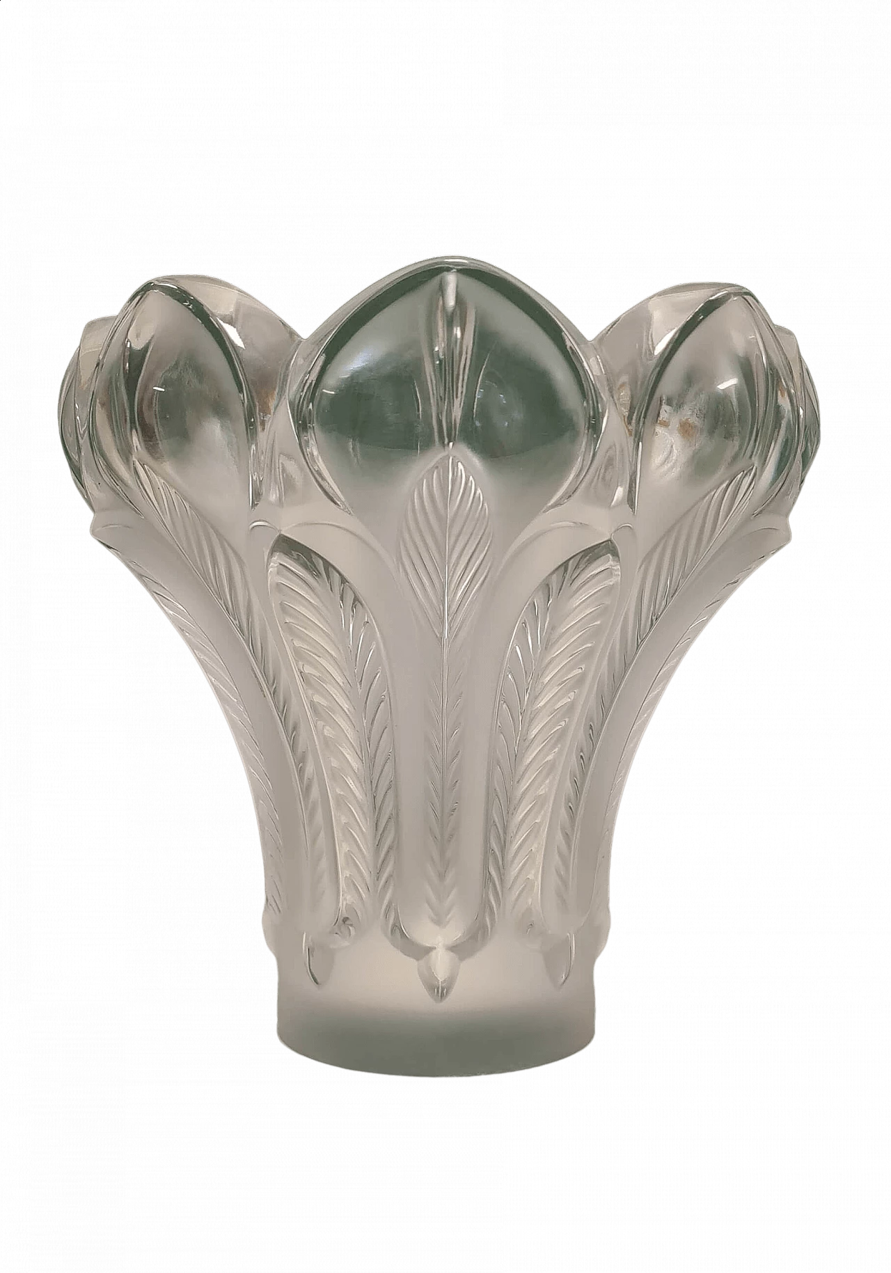 Esna glass vase by Lalique, 1980s 10