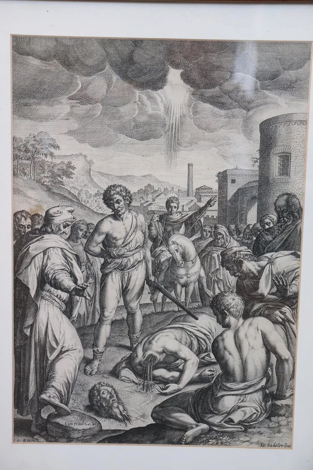 Johann Sadeler I, La decapitazione di San Paolo, incisione, '500 2