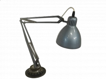 Table lamp in metallized blue metal, 1960s