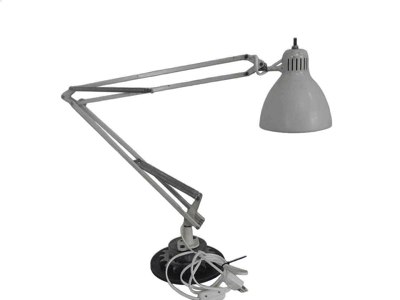 White metal table lamp, 1960s 12