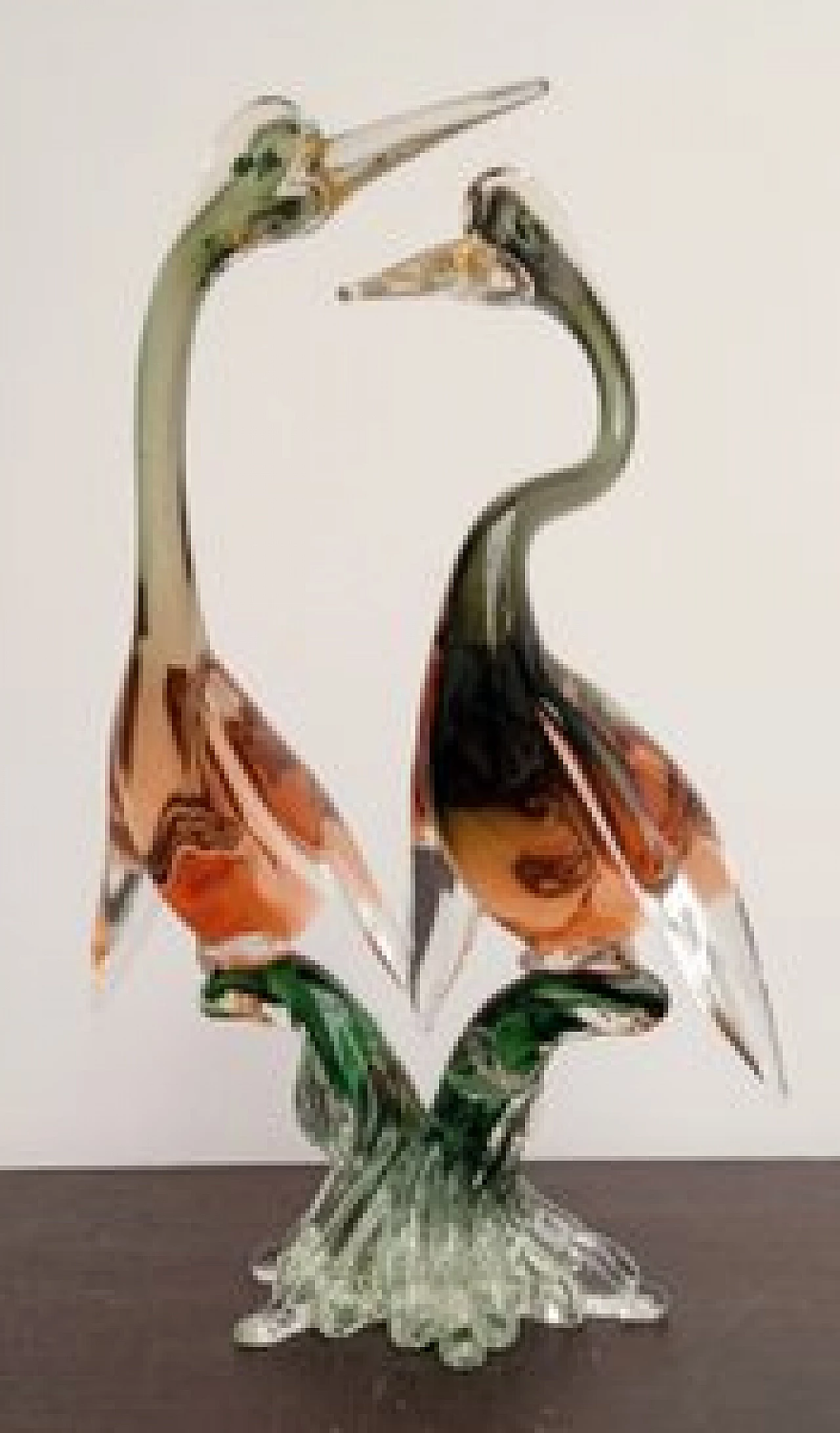 Murano glass sculpture of cormorants by Archimede Seguso