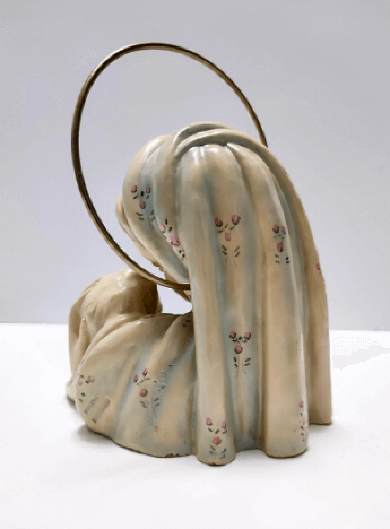 Arturo Pannunzio, Madonna and Child, ceramic and brass sculpture, 1940s 5