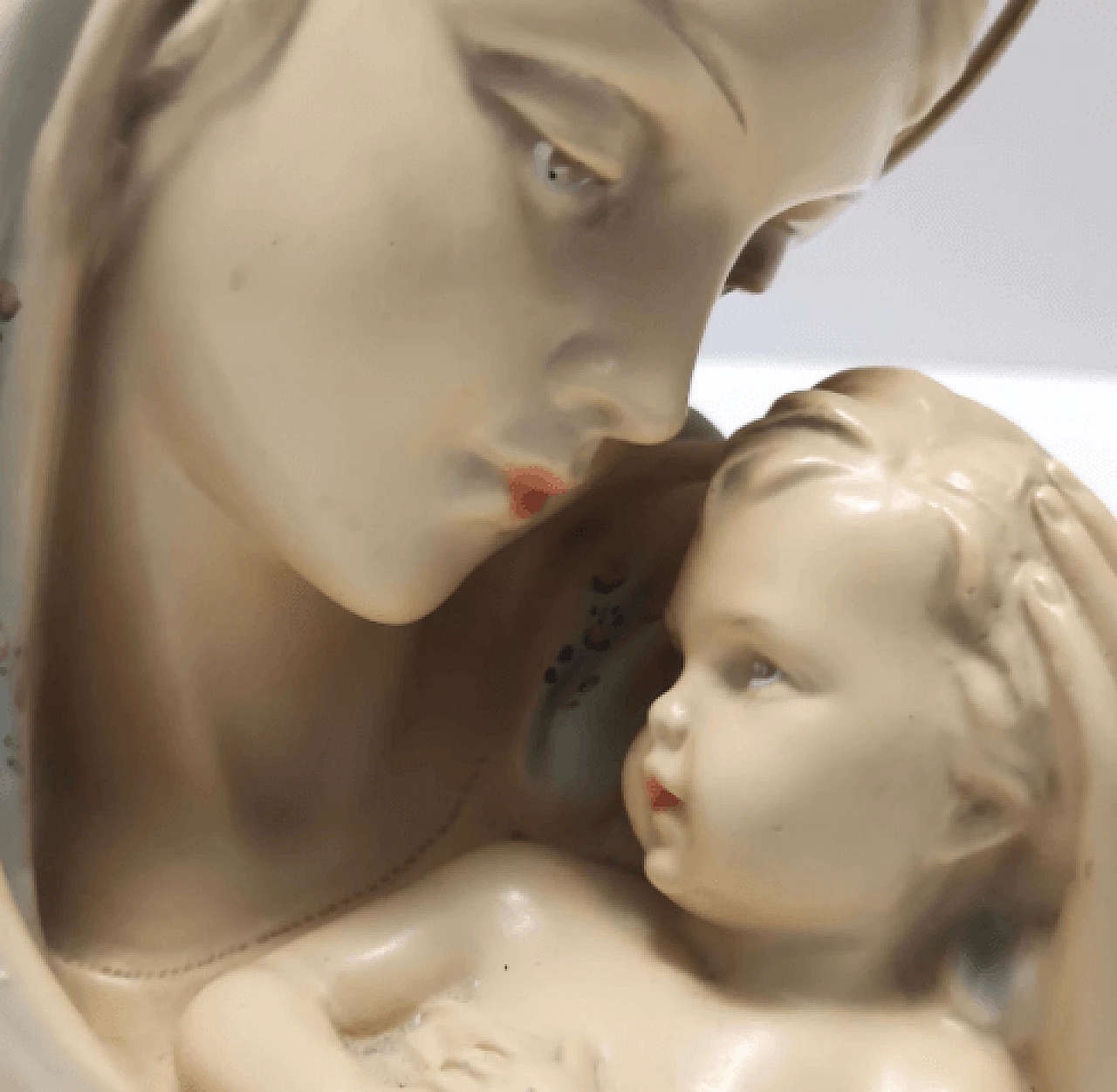 Arturo Pannunzio, Madonna and Child, ceramic and brass sculpture, 1940s 8