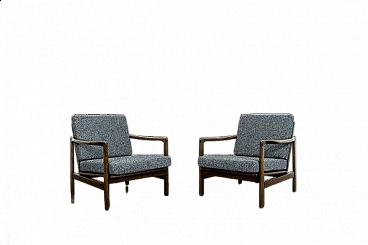 Pair of armchairs B-7522 attributed to Zenon Bączyk, 1960s