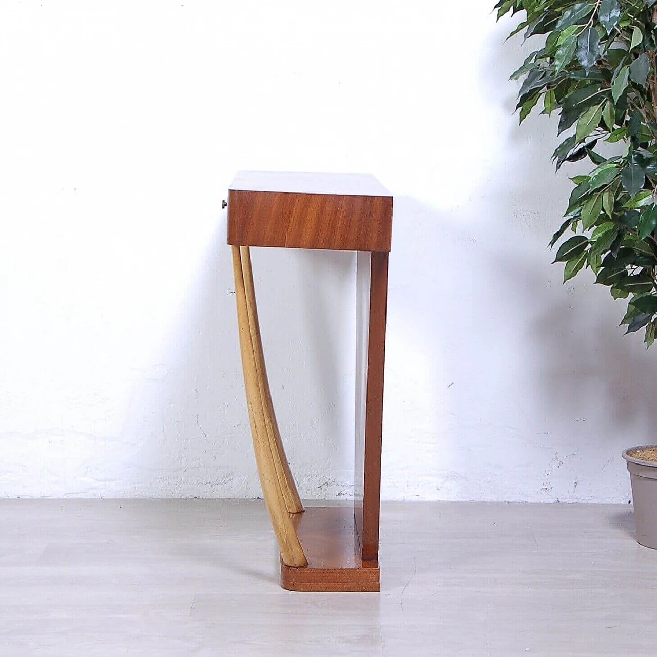 Veneered wood console in the style of Paolo Buffa, 1950s 5