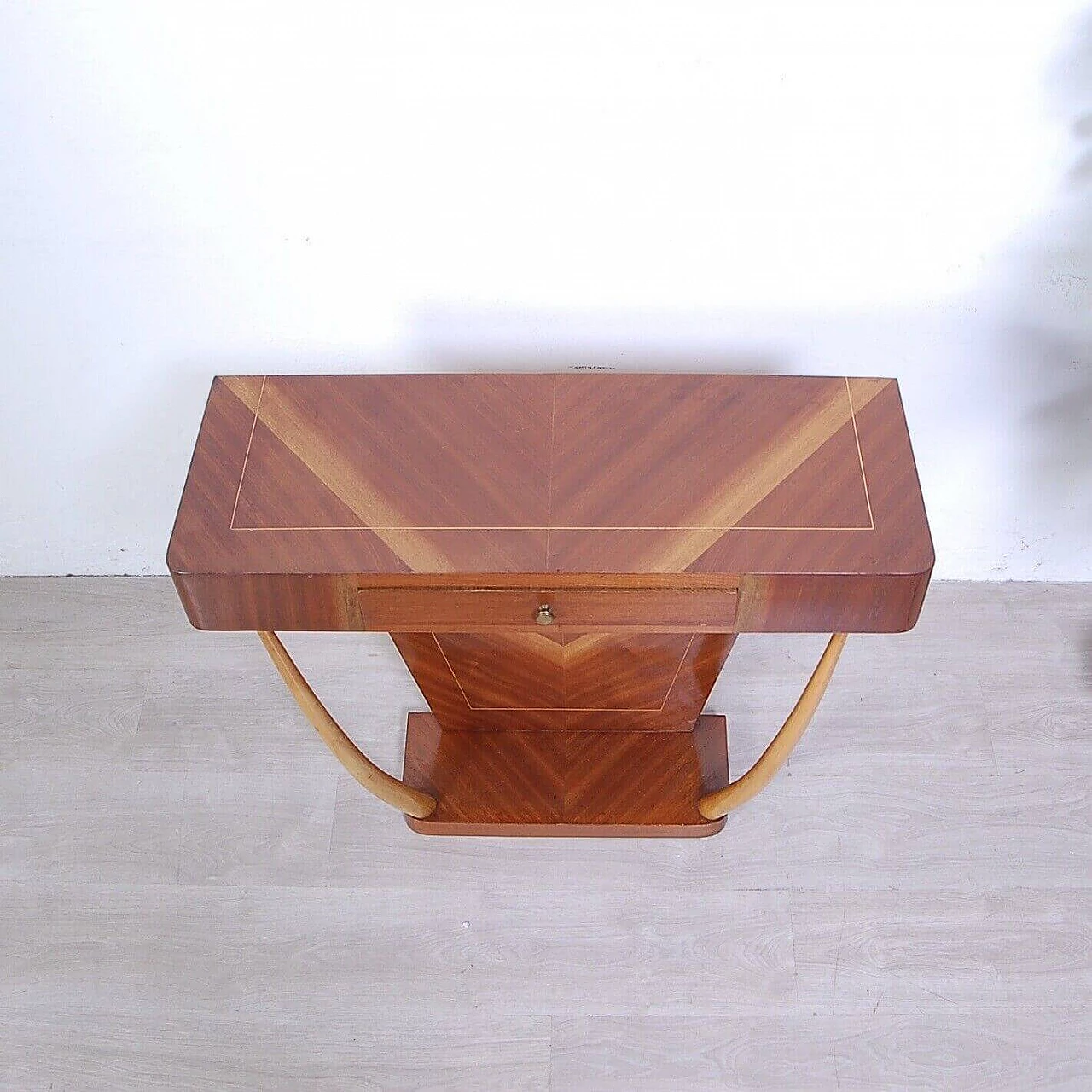 Veneered wood console in the style of Paolo Buffa, 1950s 6