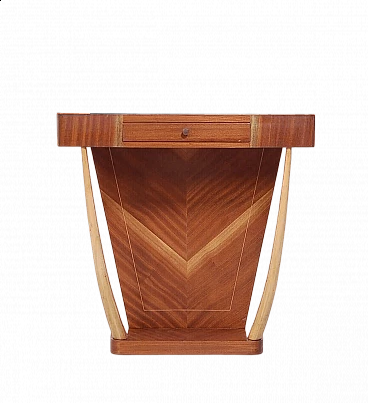 Veneered wood console in the style of Paolo Buffa, 1950s