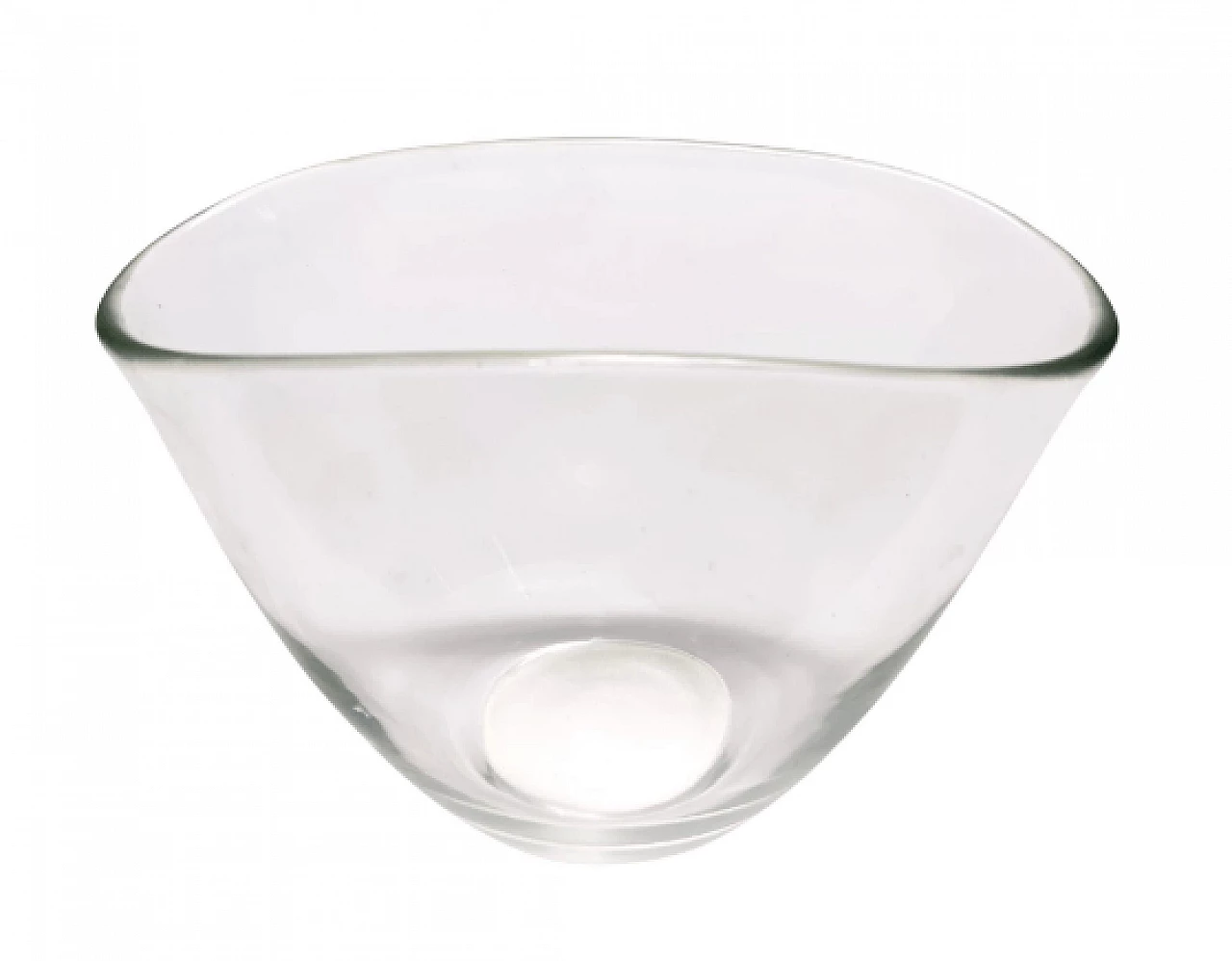 Transparent Murano blown glass vase, 1950s 1