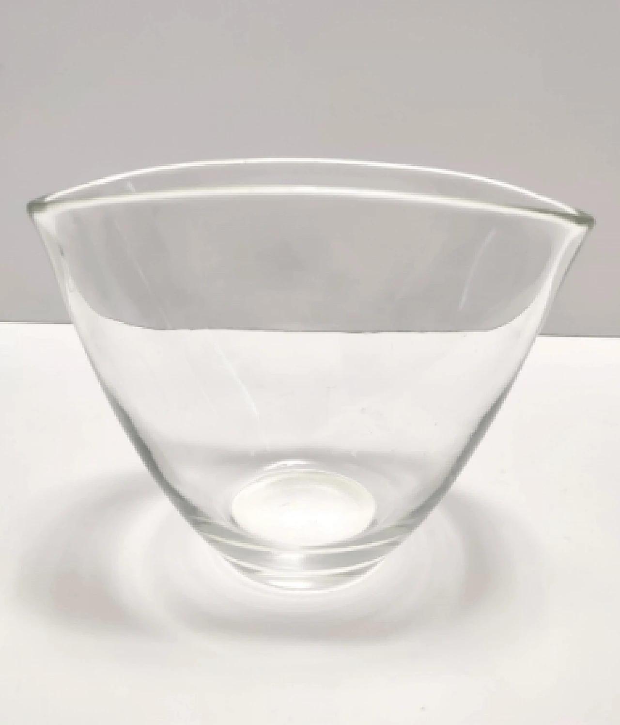 Transparent Murano blown glass vase, 1950s 4