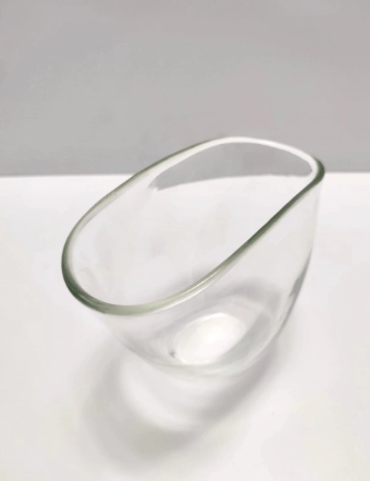 Transparent Murano blown glass vase, 1950s 5