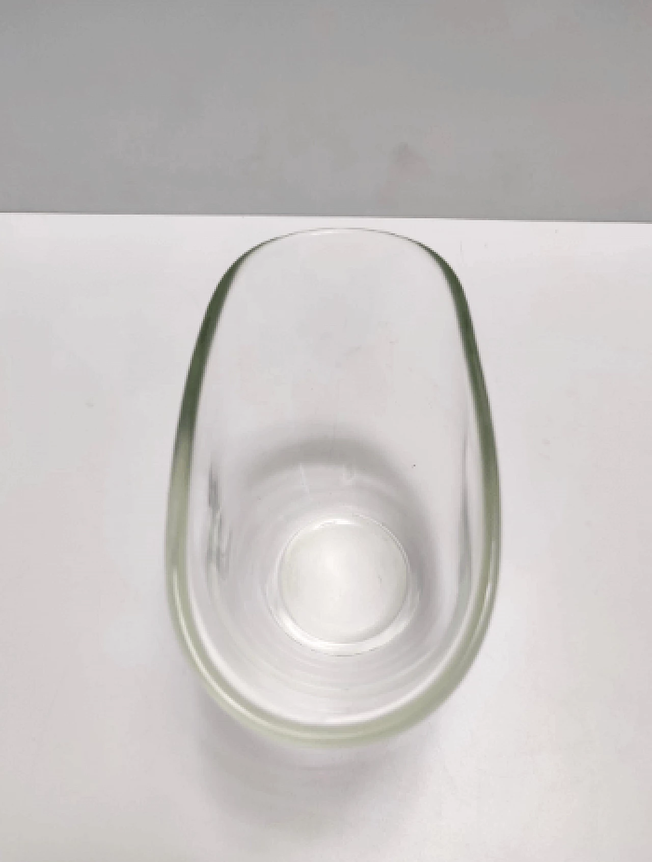 Transparent Murano blown glass vase, 1950s 7