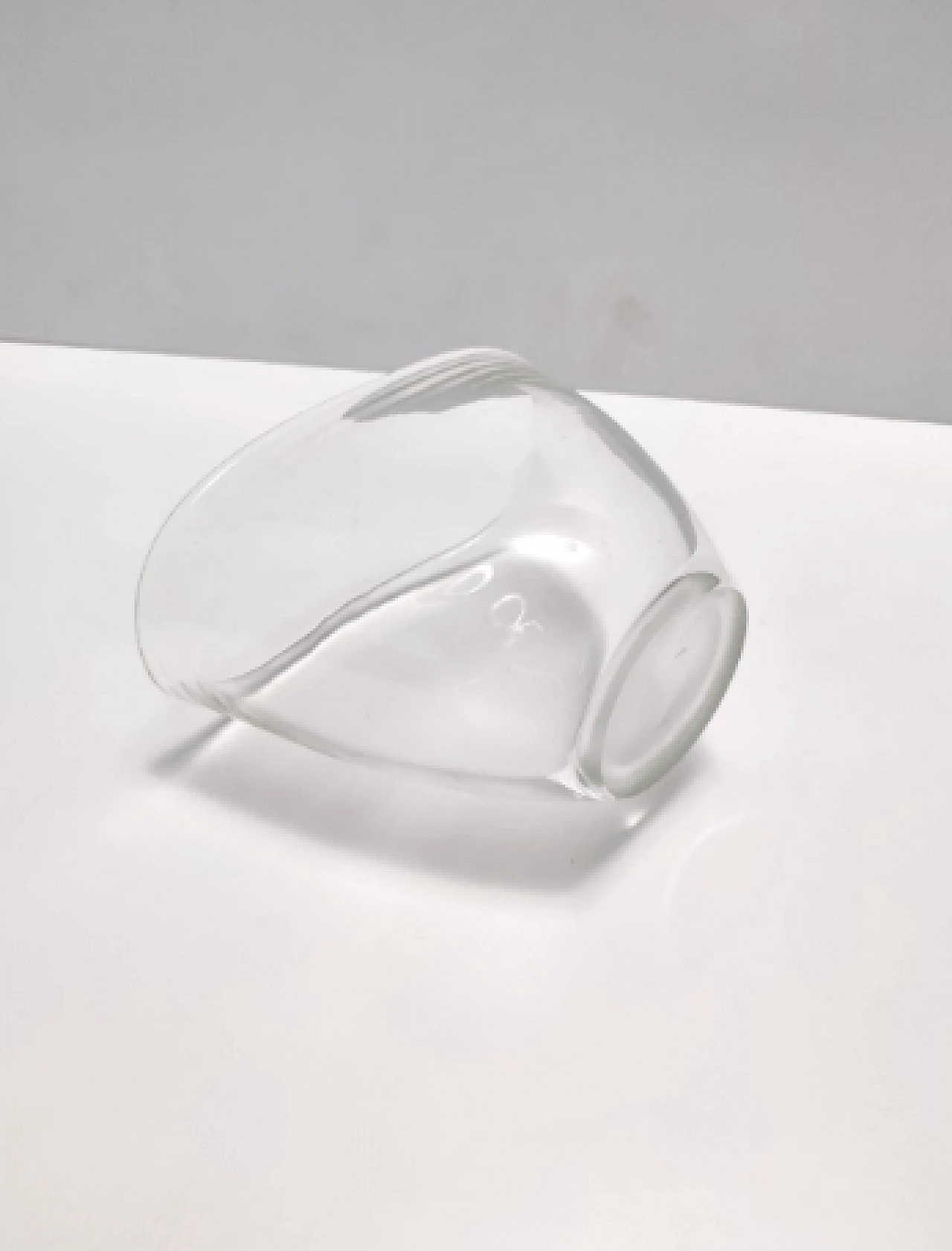 Transparent Murano blown glass vase, 1950s 8