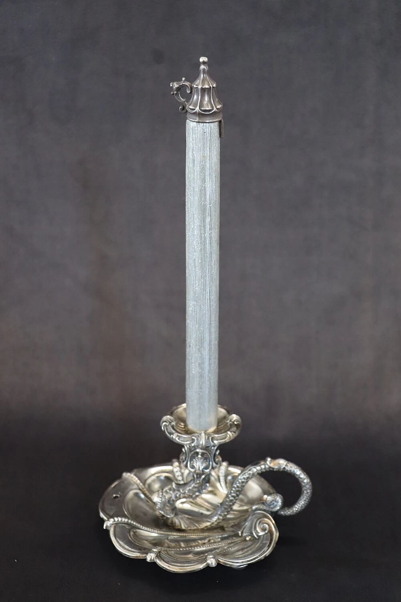 Art Nouveau silver candlestick by Wilhelm Binder, late 19th century 7