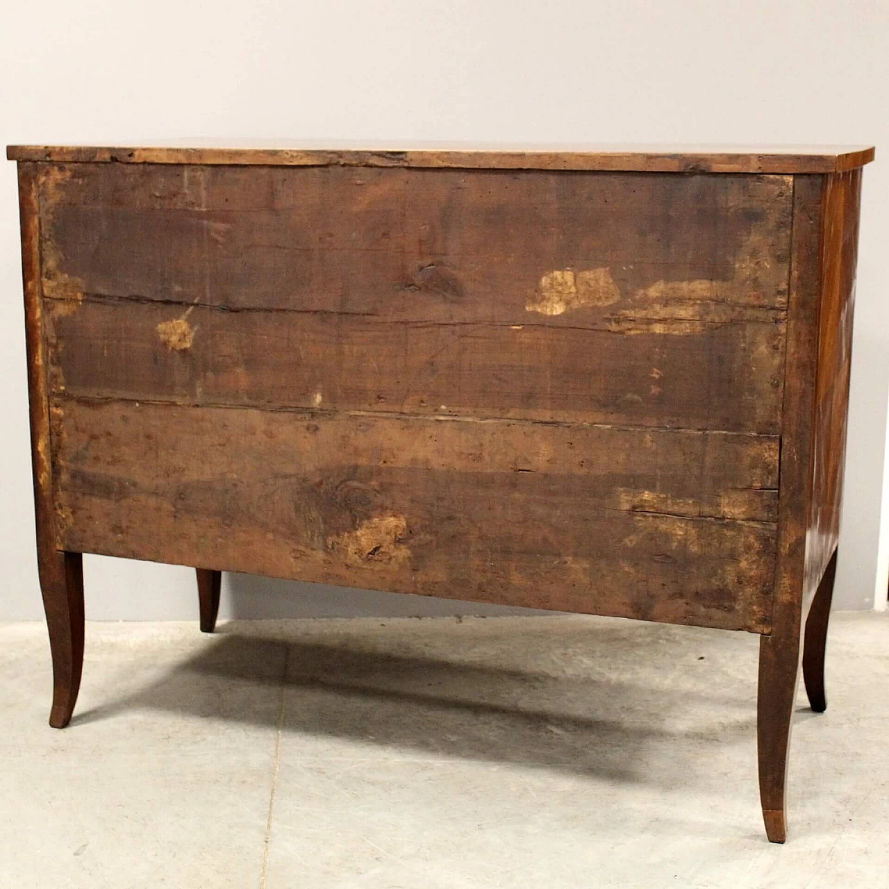 Directoire solid walnut and walnut paneled commode, late 18th century 6