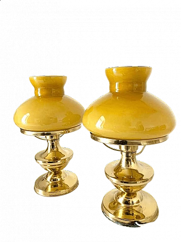 Pair of art deco table lamps, 1940s