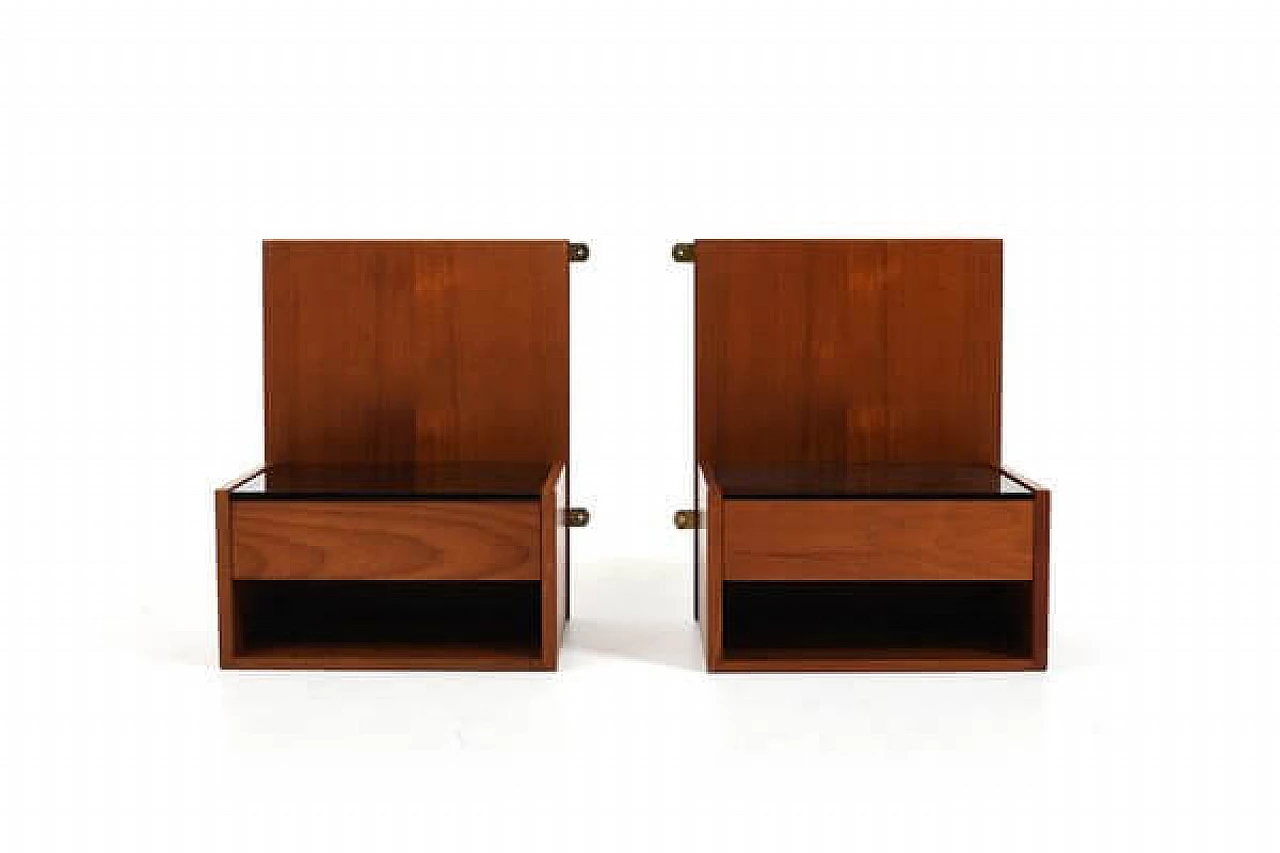 Pair of teak bedside tables by Hans Wegner for Getama, 1960s 1