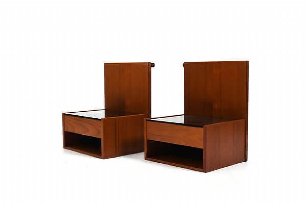 Pair of teak bedside tables by Hans Wegner for Getama, 1960s 2