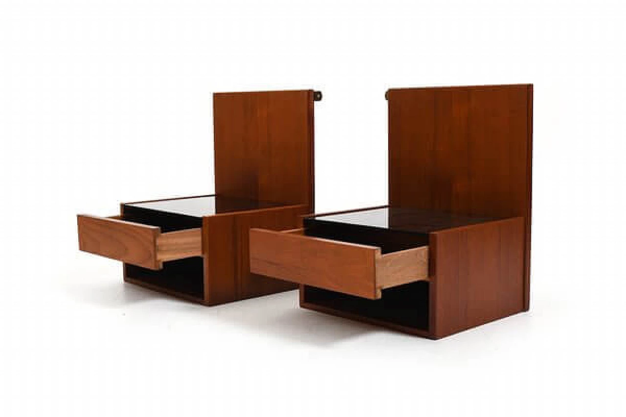 Pair of teak bedside tables by Hans Wegner for Getama, 1960s 3