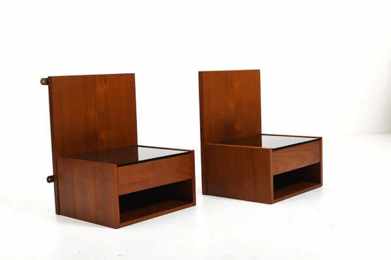 Pair of teak bedside tables by Hans Wegner for Getama, 1960s 5