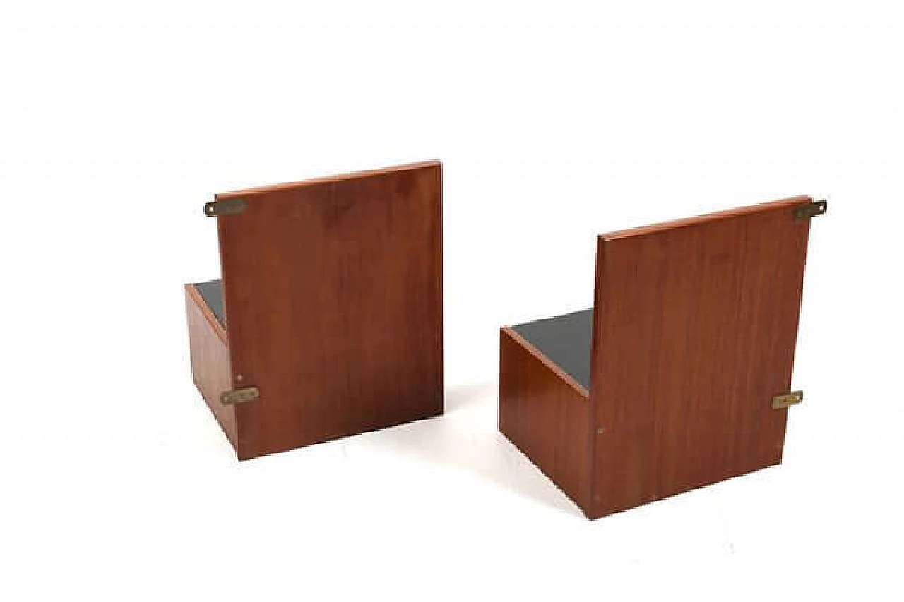 Pair of teak bedside tables by Hans Wegner for Getama, 1960s 6