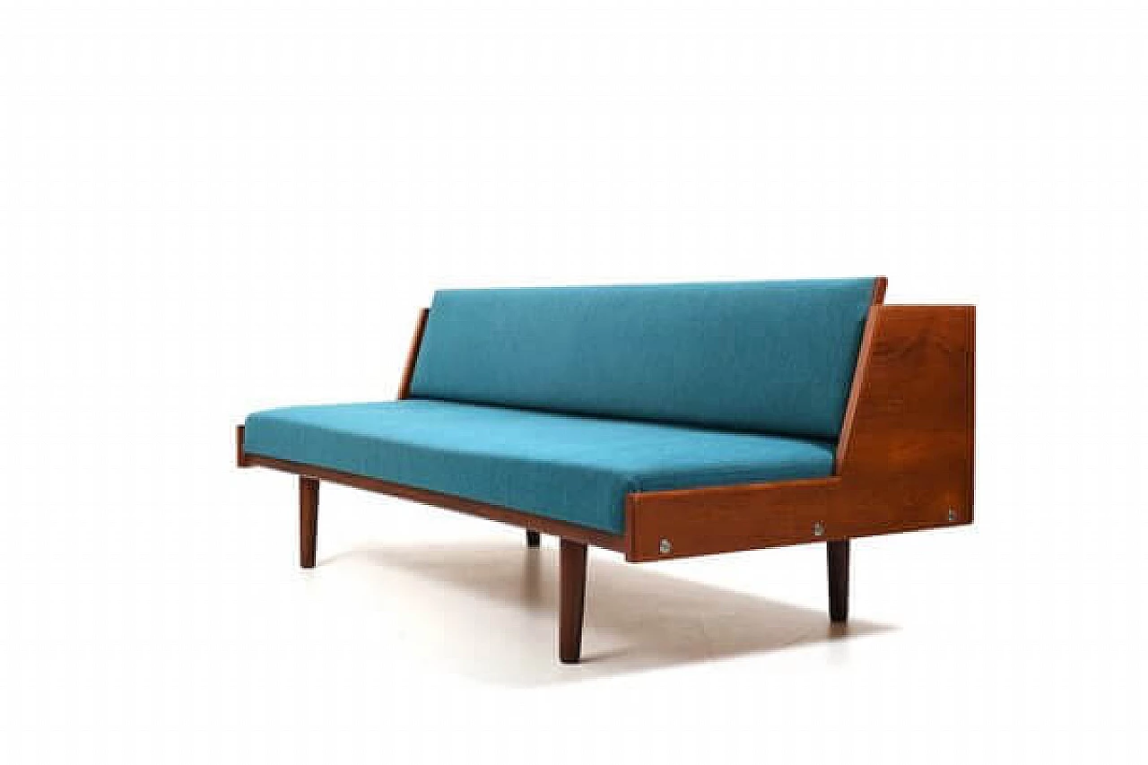 Ge-258 teak dormeuse by Hans Wegner for Getama, 1950s 1