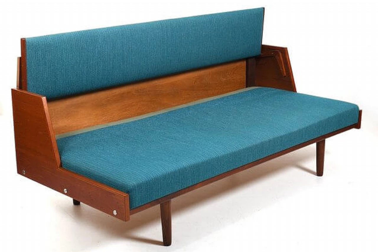 Ge-258 teak dormeuse by Hans Wegner for Getama, 1950s 4