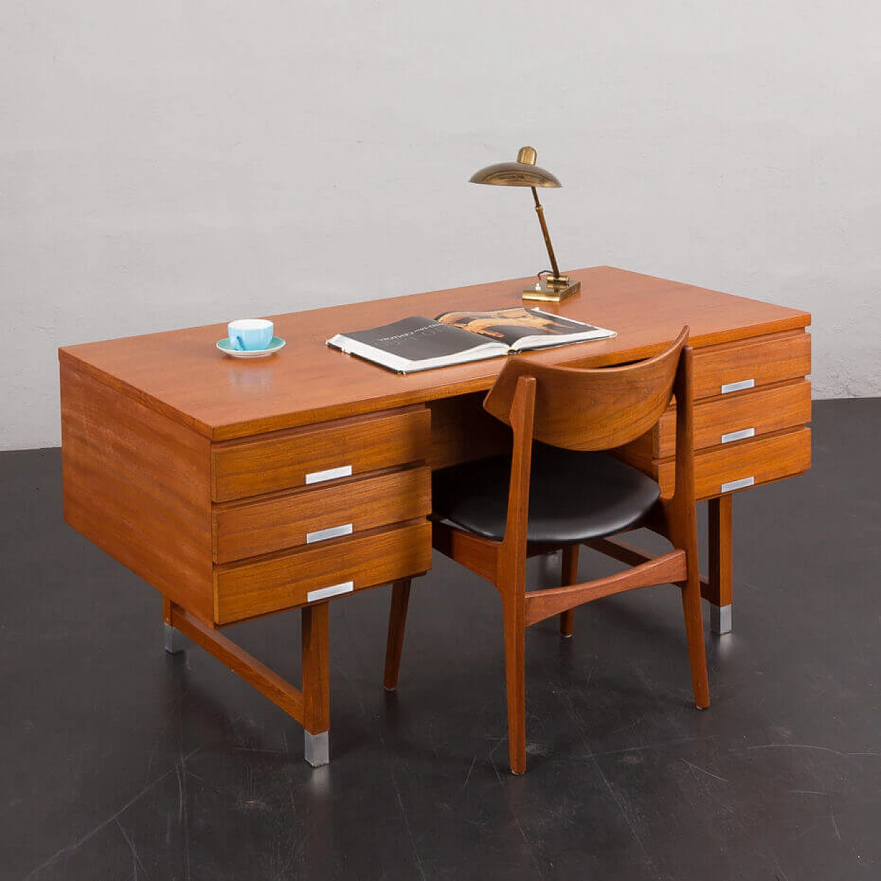 EP401 teak desk by Kai Kristiansen for Feldballes Møbelfabrik, 1960s 1