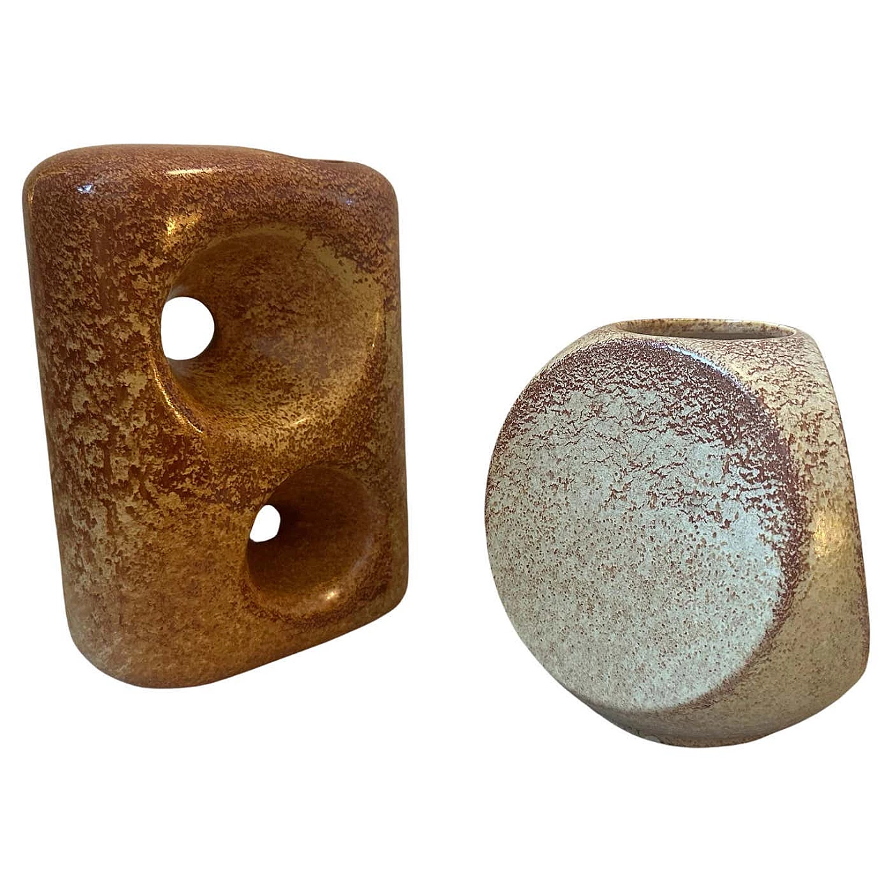 Coppia di vasi in ceramica di Bertoncello, anni '70 1