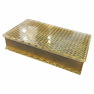 Brass and plexiglass jewellery box in Christian Dior style, 1980s