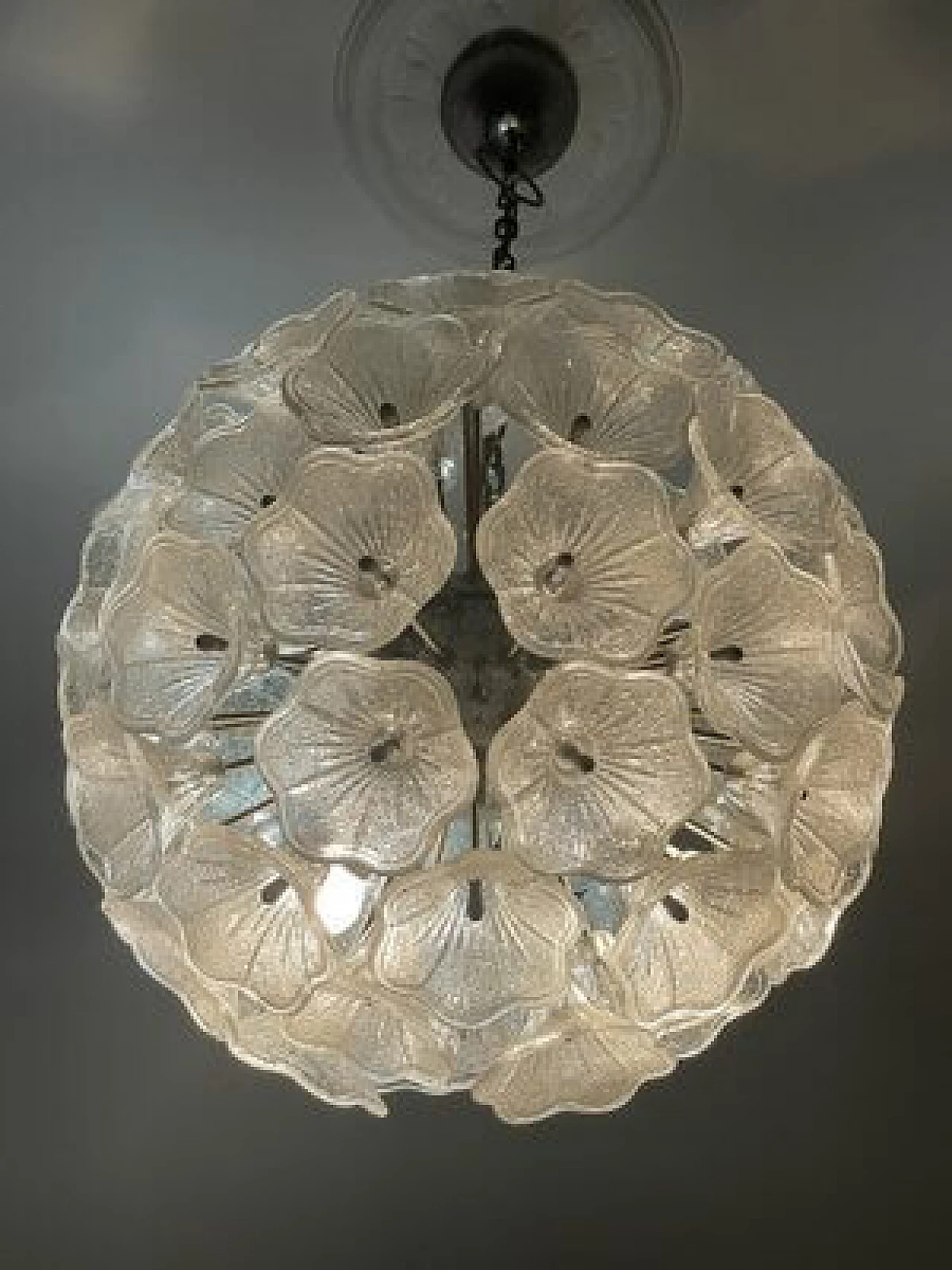 Steel and glass Sputnik chandelier by Paolo Venini for VeArt, 1960s 1
